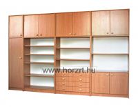 Irodabútor - Kombinált magas szekrény, fiókos, 80x40x190 cm