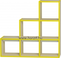 Térelválasztó félpiramis - 90x30x90 cm, juhar alap - sárga élzárás