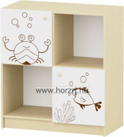 Sziluett Vízivilág 4 fakkos, 2 ajtós szekrény - fehér-juhar