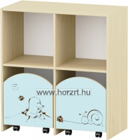 Sziluett Meserét szekrény, gurulós tárolókkal - pasztellkék