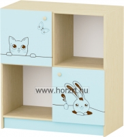 Sziluett Meserét 4 fakkos, 2 ajtós szekrény - pasztellkék