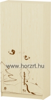 Sziluett Meserét teleajtós, 3 polcos szekrény - juhar