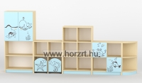 Sziluett Vízivilág szekrénysor - pasztellkék