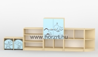 Komfort szekrény II. - 4 fakkos- felülajtós pasztellkék