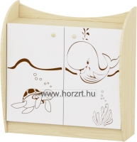 Sziluett Vízivilág Marci 1 polcos, 2 ajtós kisszekrény - fehér-juhar