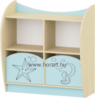 Sziluett Vízivilág Marci kétfiókos kisszekrény - pasztellkék