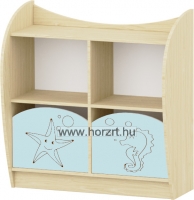 Sziluett Vízivilág Marci kétfiókos kisszekrény - pasztellkék-juhar