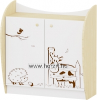 Sziluett Meserét szekrénysor - fehér-juhar