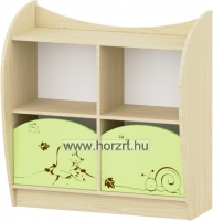 Sziluett Meserét Marci kétfiókos kisszekrény - zöld-juhar