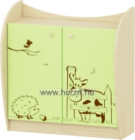 Sziluett Meserét Marci 1 polcos, 2 ajtós kisszekrény - zöld-juhar