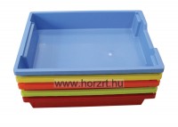 Rekeszes Törölköző- és pohártartó, 6 fő részére - pasztellkék hátlappal