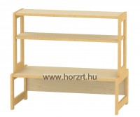 Térelválasztó polc - Juhar színű polcokkal