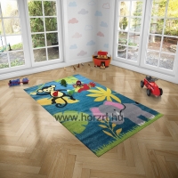 Szőnyeg dzsungel állatai Kék 160x230 cm