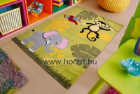 Szőnyeg dzsungel állatai Zöld 200x280 cm
