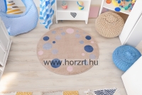 Pasztell körszőnyeg Drapp pöttyös 120 cm átmérőjű