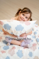 Ágyneműhuzat szett - felhőcskés, zipzáros