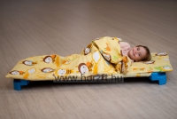 Óvodai Fektetőágy, sárga - 133x58x12 cm