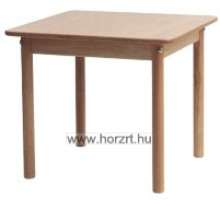 Téglalap asztal bükkfából<br>70x120 cm<br>40 cm magas