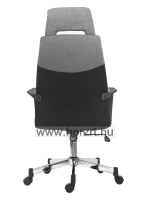 Főnöki szövetes forgószék, fekete-szürke