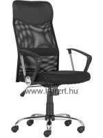 Forgószék karfás, fekete