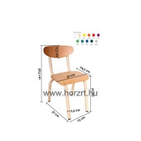 Emese szék-csővázas 34 cm ülésmagasság - bézs vázzal