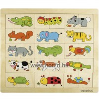 Vidám állatok - Párosító -Két félből egy egész! 24 hó+