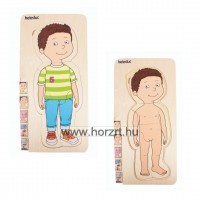 Ismerd meg a tested-fiú rétegpuzzle