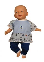 Babaruha - Tunikás együttes, fiús, 37-50 cm-es babákra