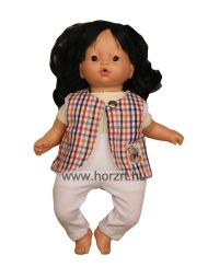 Babaruha - Bélelt mellény, fiús, 37-50 cm-es babákra