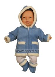 Babaruha - Szőrmés kabát csizmával, fiús, 37-50 cm-es babákra