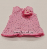 Babaruha - Bársony kötényruha, kicsi, 24-33 cm-es babákra
