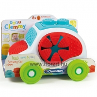 Clemmy – 8 db Puha kocka, érzékelést fejlesztő autóstárolóval 6hó+