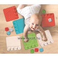 Clemmy - Szenzoros játszószőnyeg és építőkockaszett 6 hó+