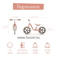 Tanulóbicikli, 12-es kerékkel - lazacszín 24 hó+