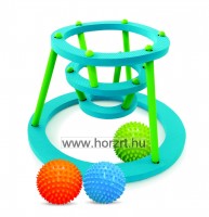 Úszó kosárlabda állvány érzékelő labdákkal