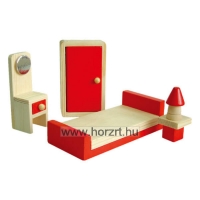 Babaház berendezéssel, színes