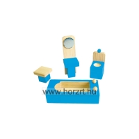 Babaház berendezéssel, színes