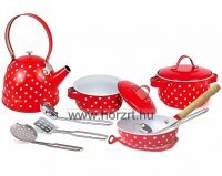 Edénykészlet, pöttyös,<br>12 darabos