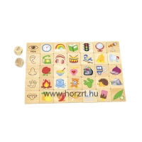 Készségfejlesztő szortírozó játék, érzékszervek