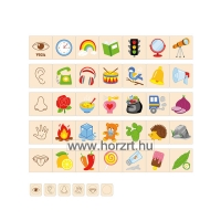 Készségfejlesztő szortírozó játék, érzékszervek