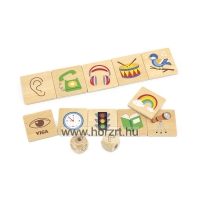 Készségfejlesztő szortírozó játék, érzékszervek