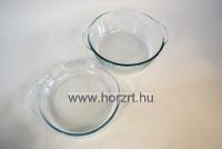 Hőálló üvegtál fedővel, 2,4 l