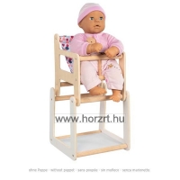 Etetőszék és kisasztal babázáshoz - pöttyös