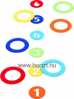 Karikadobáló filc karikákkal