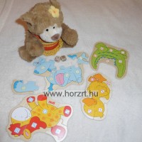 Dobókockás állatos puzzle