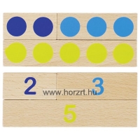 Fa számolórúd készlet - számok, számképek, színek és méretek