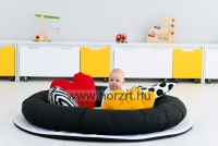 Puhasarok - Fekete-fehér szőnyeg, párnákkal 6 hó+