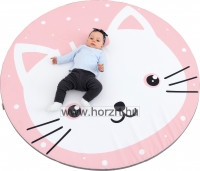 Puhasarok - Rózsaszín-fehér cica tipegőmatrac 6 hó+