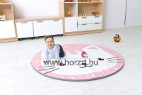 Puhasarok - Rózsaszín-fehér cica tipegőmatrac 6 hó+