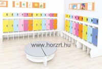 Bambi félkör pad - fehér díszítéssel